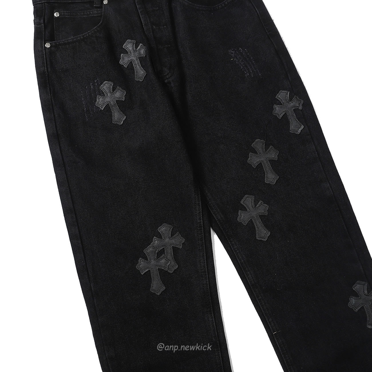 Chrome Hearts Black Cross Jeans (4) - newkick.app